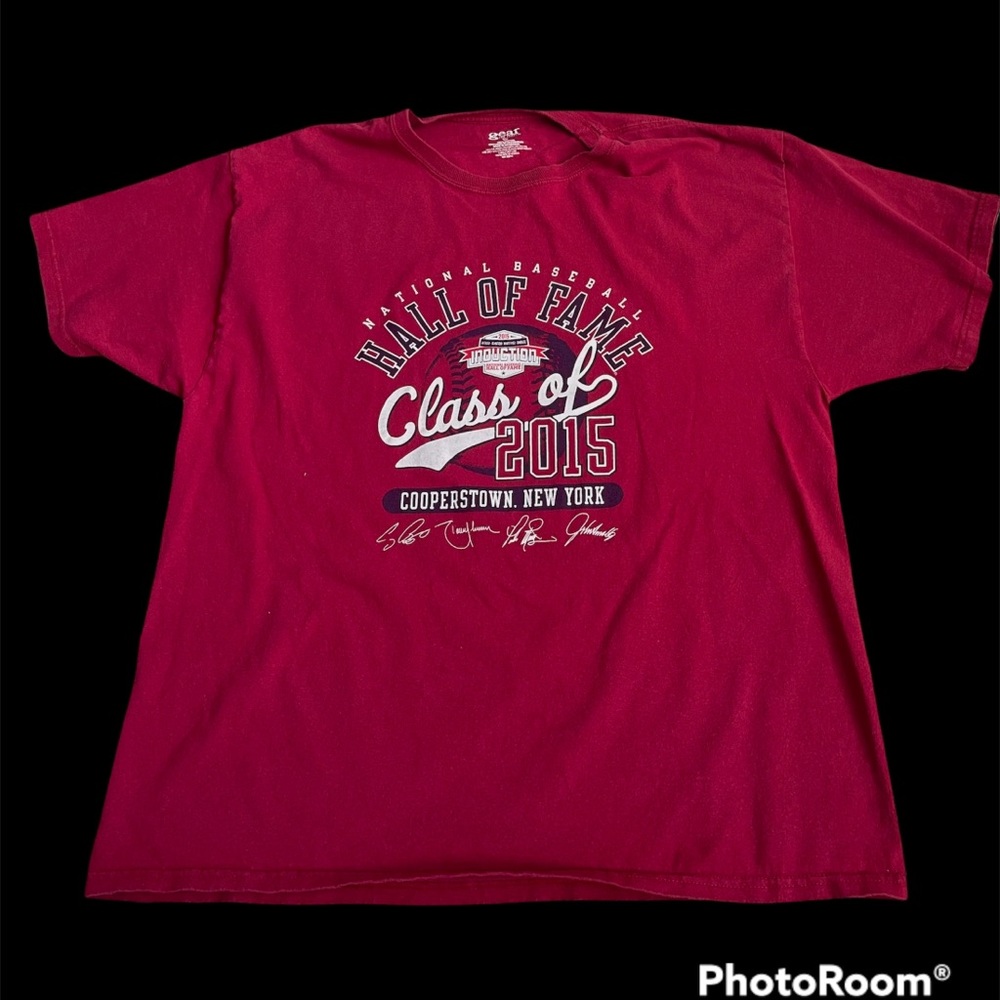 Red baseball shirt